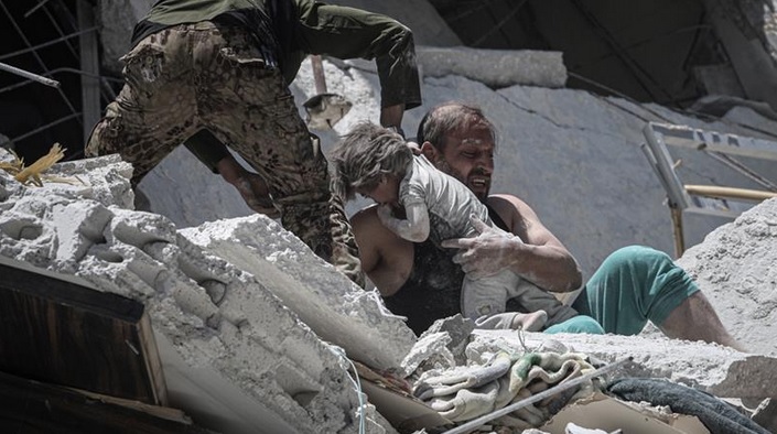 Serangan Udara Rezim Assad dan Rusia Tewaskan Sedikitnya 103 Warga Sipil dalam 10 Hari Terakhir